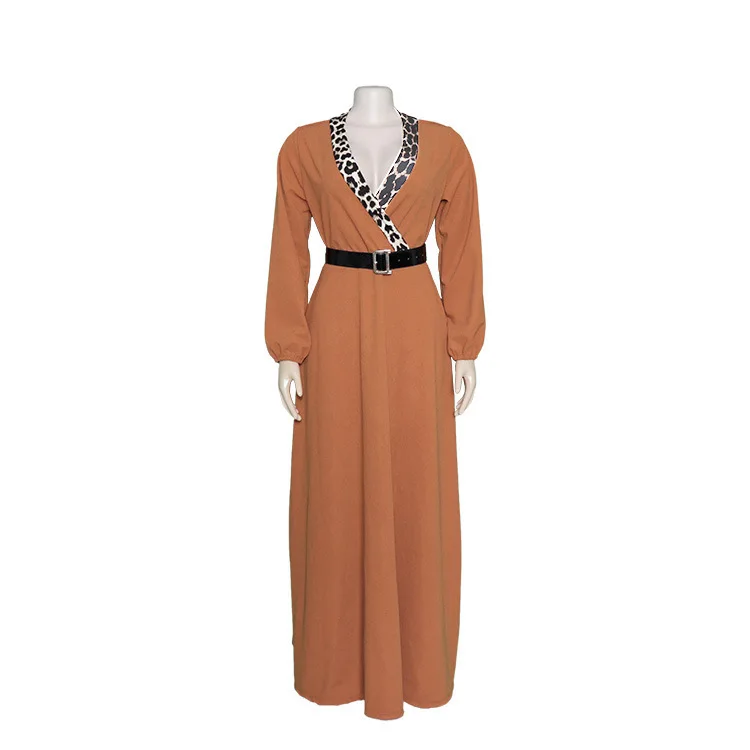 African Women S Dress Plus Size Long Dresses Leopard Print Collars Gowns With Belts Yw15 Buy Plus Size Long Dresses Womens Plus Size Holiday Dresses Brown Evening Dress Plus Size Tall Product On Alibaba Com
