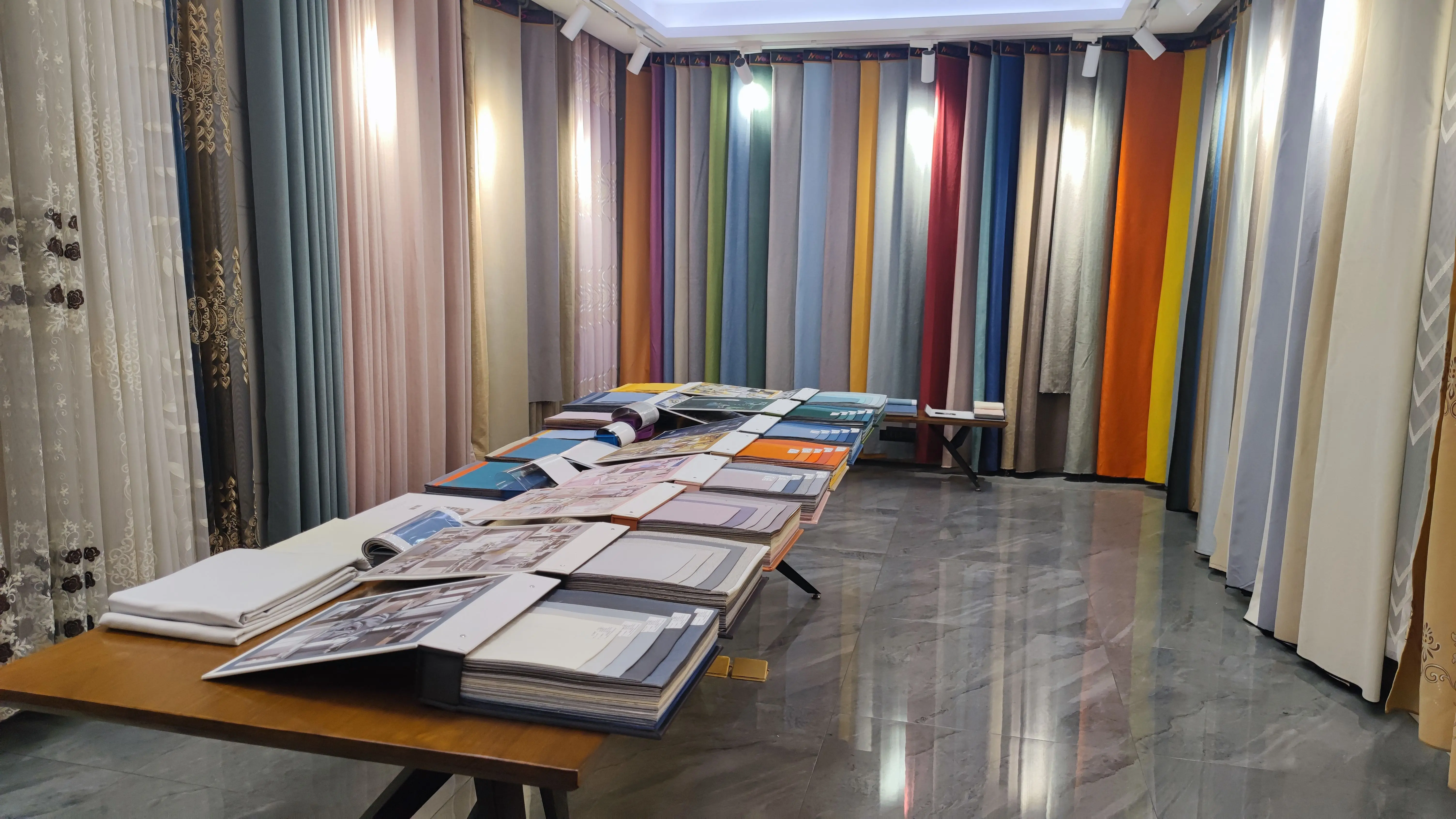 Wholesale High Quality Blackout Linen Window Curtain Fabric Solid