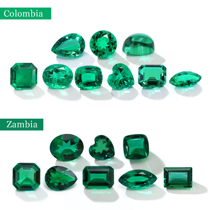Starsgem Gemstones Loose Emerald Cut Green Color Lab Grown Colombian  Emerald Stones for Jewelry Setting