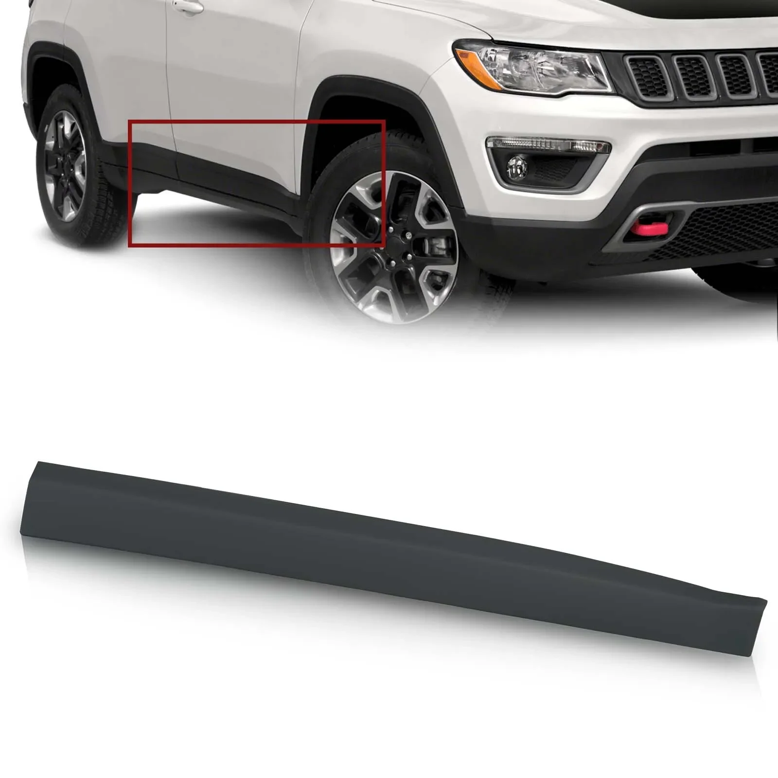 wholesale car spare parts auto body front door molding for Jeep compass 2017 2018 2019 2020-2023 5UP24RXFAB