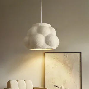 JACKSUN Japanese Style Creative Personality Hat Lamp Chandelier Nordic Cream Wind Bar for Bedroom Adjustable Height