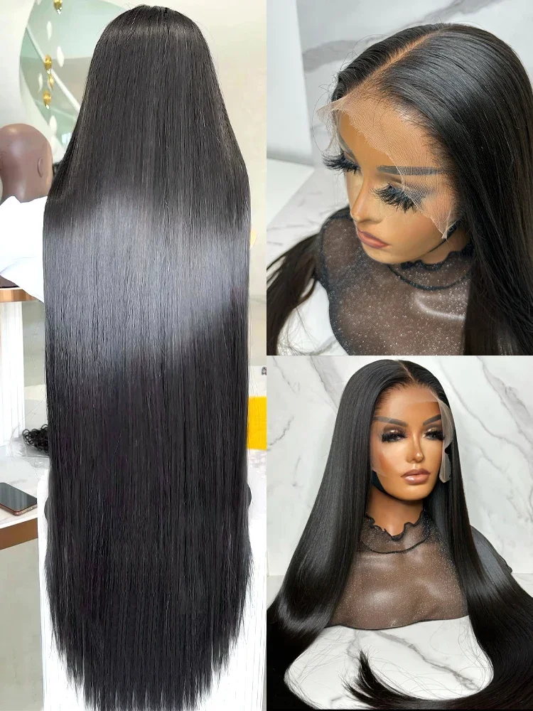 13x6 HD Transparente Lace Front Human Hair Wigs Pré-Plucked 4x4 Closure Wig 13x4 Brazilian Straight Lace Frontal Wigs For Women_voghion.com