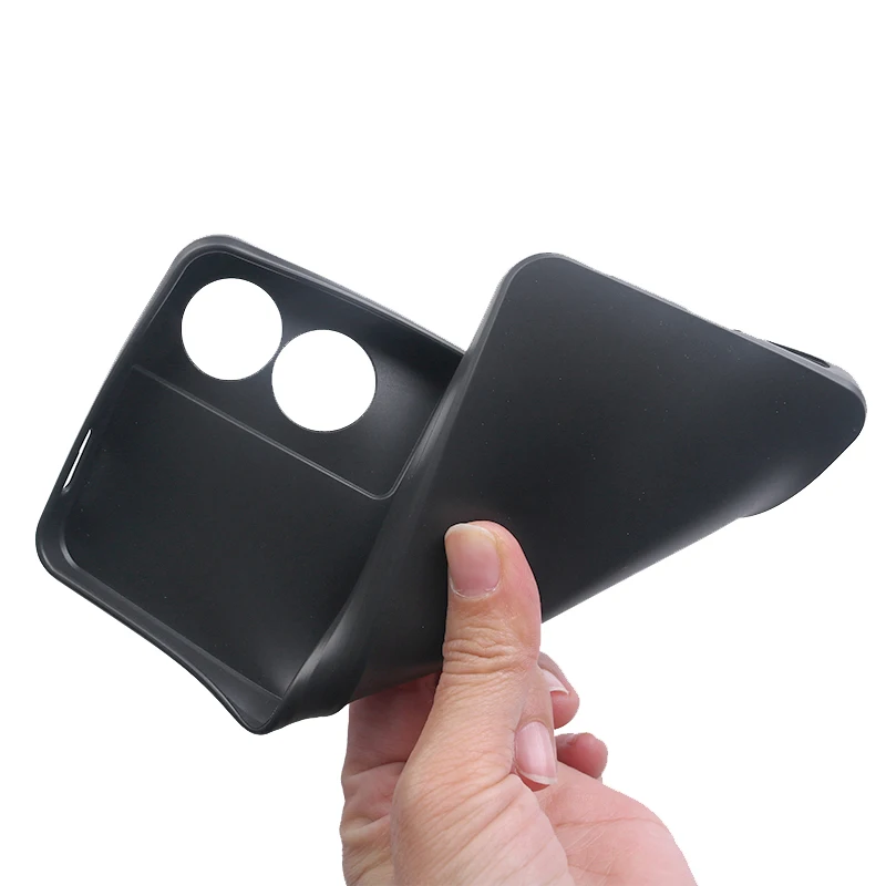DQG per TCL 406 Custodia, Nero Ultrasottile Silicone Case TPU Shell