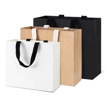 Lipack Beverage Take Out Paper Bags Eco Friendly White Black Brown ...