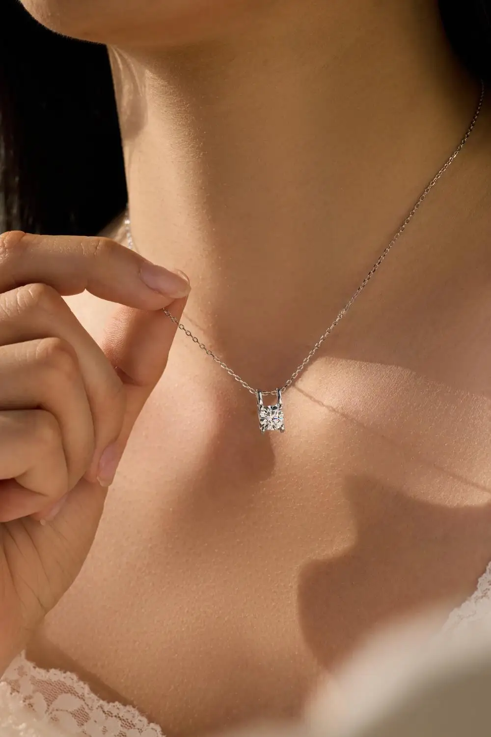 KAKODIY oval luxury 925 sterling silver wedding jewelry pendant necklace detail 6