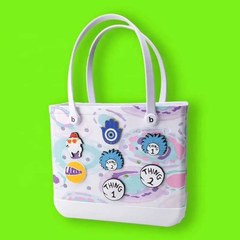 Football Mom Bag Charm - Acrylic Decorative Charm For Totes & Beach Bags (3\" X 2\")