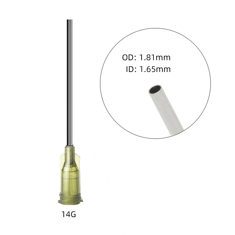 Промышленный дозатор жидкости 2022 шприц с замком Luer длина 14 г x 1 дюйм тупые