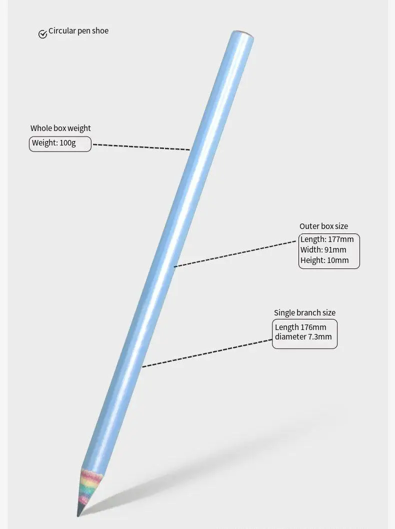 Горячий продавать зеленый карандаш рециркуляции могут быть переработаны. Дешевые радужные карандаши настроены логотип