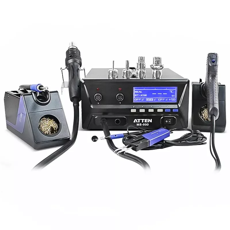 ATTEN MS-900 4-in-1 Desoldering Gun + Soldering Tweezers + Soldering Stations + Hot air Desoldering Station Rework Station