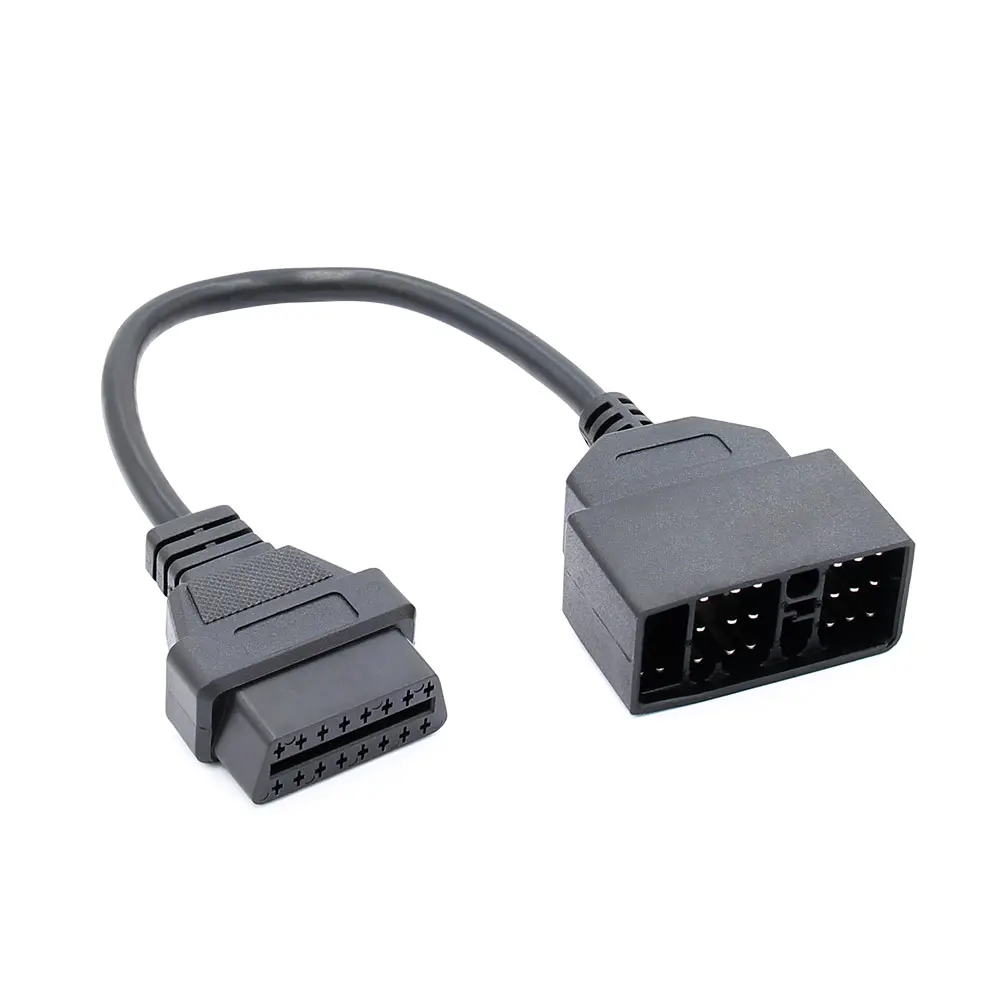22Pin to 16Pin OBD1 to OBD2 Connector Cable Female Connector OBD2 Male Connector Adapter Cable for TOYOTA