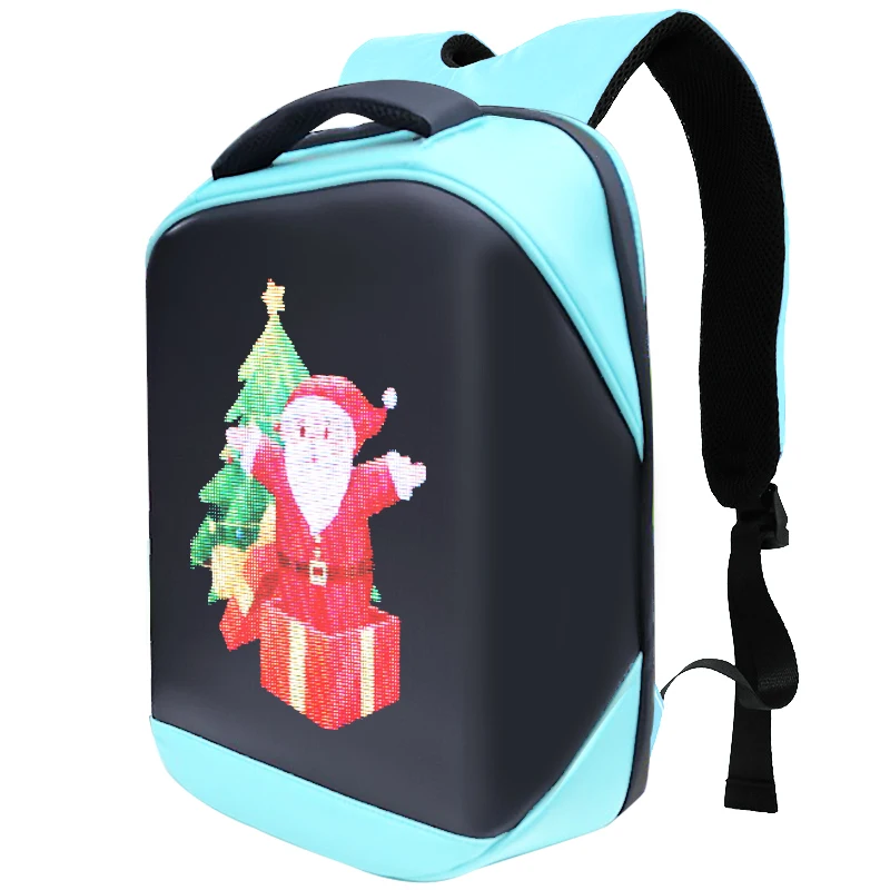 APP Control Turn signal Billboard Display Pix Waterproof Singing Digital Smart Advertising Screens Camping Backpack Led