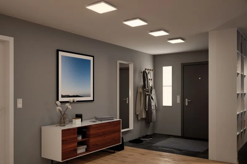 Benory 24V CRI90 Smart Ceiling Panel 200x200mm Slim LED Panel Light 15W Tunable White 2000-6000K Dali DT8 PWM Dimming