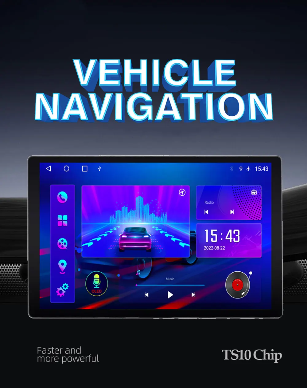 13 Inch Pioneer Player Car Android Touch Screen GPS Stereo