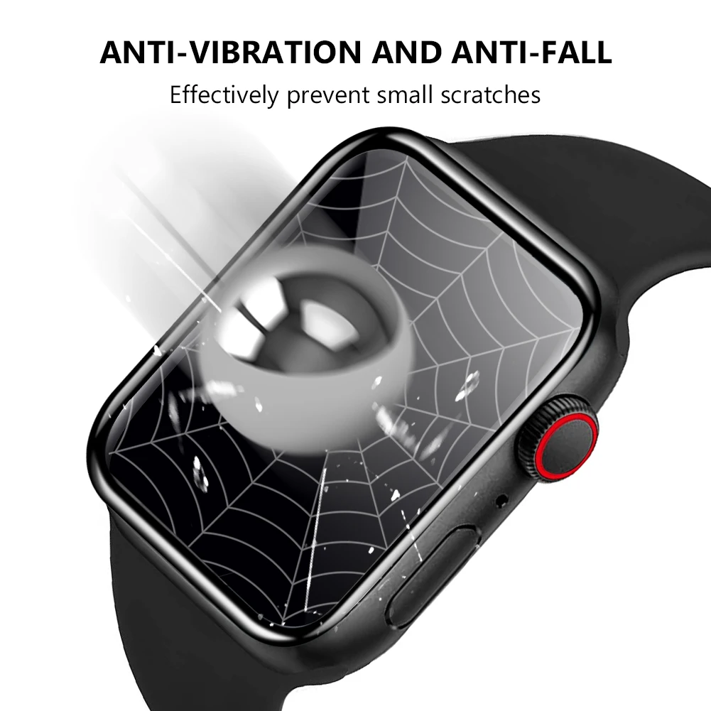 3D PMMA Film with Easy Installation Kit for Apple Smart Watch Full Glue Screen Protector 38MM 40MM 42MM 44MM 41MM 45MM 49MM