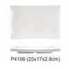 Assiette à sushis rectangulaire Magnolia de 610,6 cm (24 pouces)