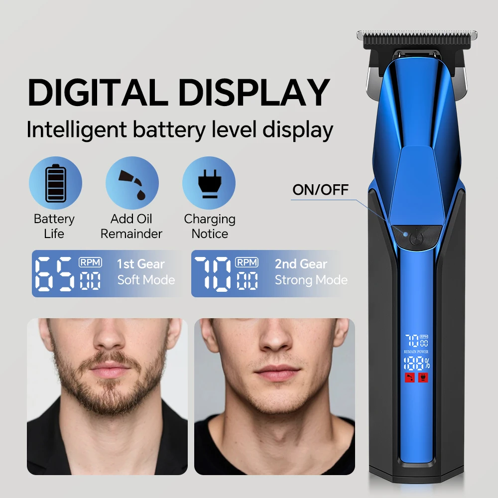 New Professional Rechargeable LED Digital Display Man Clipper for Home Use Plastic Electric Hair Trimmer Clipper supplier