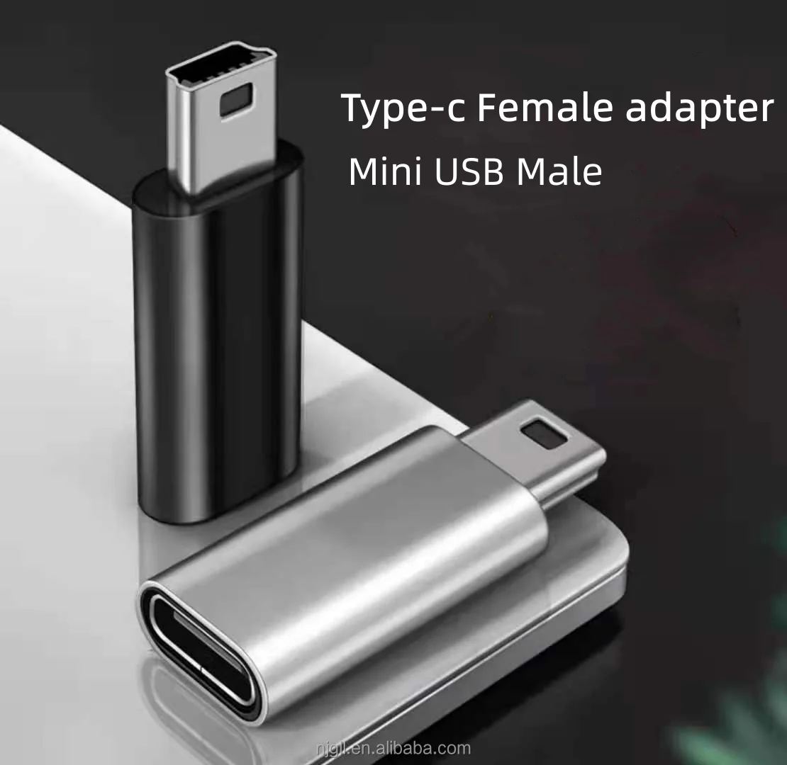 Aluminum Mini Usb 2 0 Mini B Male To Type C Usb C Usb C Female Converter Adapter Buy Mini Usb