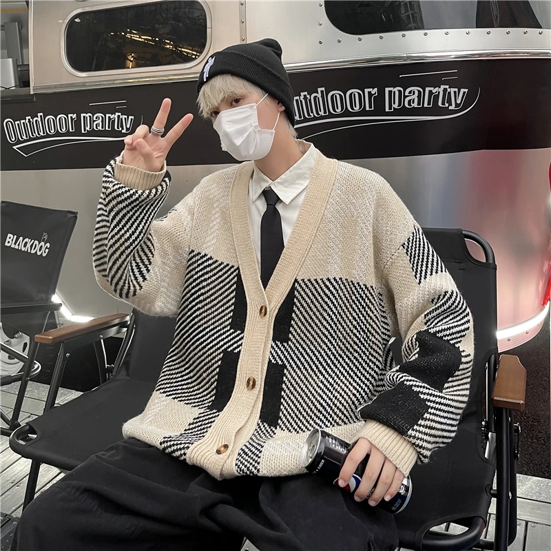 SEAN TOWN★STANDARD OVERFIT V NECK CARDIGAN 8色 8seconds Soft Cardigan Ash | Cardigans for Men | KOODING