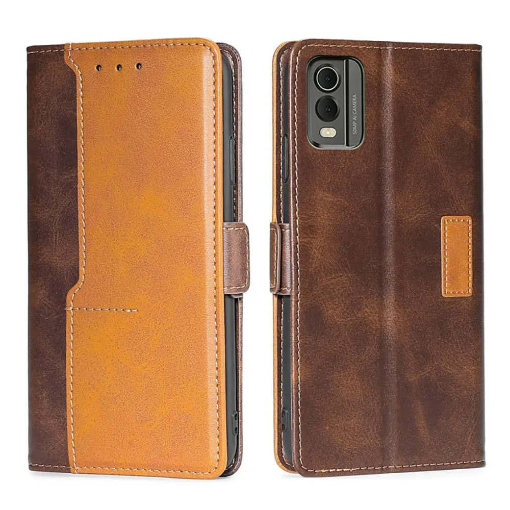 Laudtec Sjk966 Leather Phone Case Wallet Card Shell Simple Business Cover Fashion Shockproof Anti-Fingerprint For Nokia C32 details