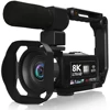 Negro--8K DV Con micrófono + controlador + parasol