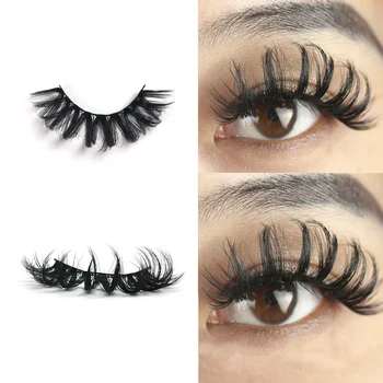 WUYUE Russian striplashes Winged Full strip eyelashes faux mink 10mm c d curl strip eyelashes Russian strip lashes