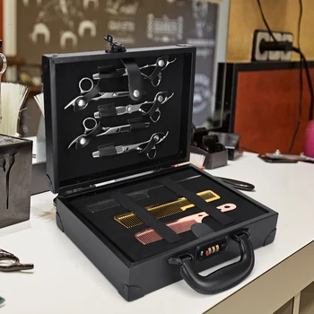Barber Case Portable Carrying Cases for Clippers and Supplies Large Travel Tools Carry Hairdressing Organizer Box