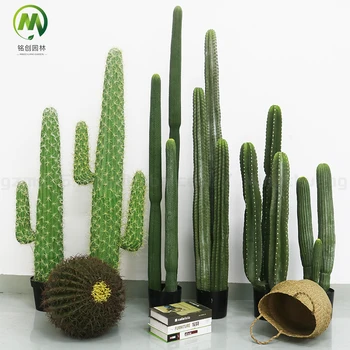 Newest large cactus plants indoor plastic plant artificial succulent cactus plants with potted for home decor