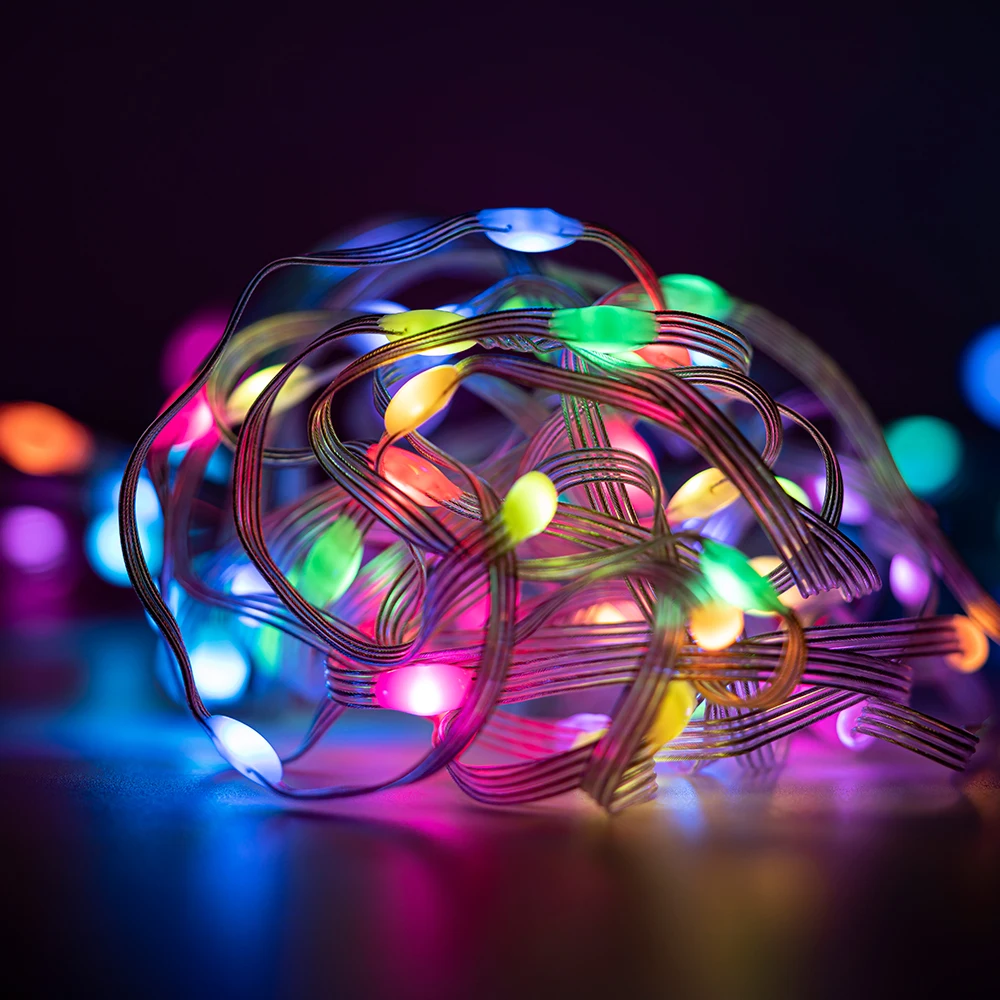 DC 5V RGBIC Dream Color LED String Light Waterproof IP67 WS2812 Led Strip  Music Fairy Light for Party Christmas Decor