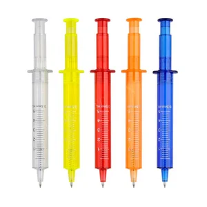 Custom Injection Shaped Medical Promotional Syringe Ball Point Pen With LOGO