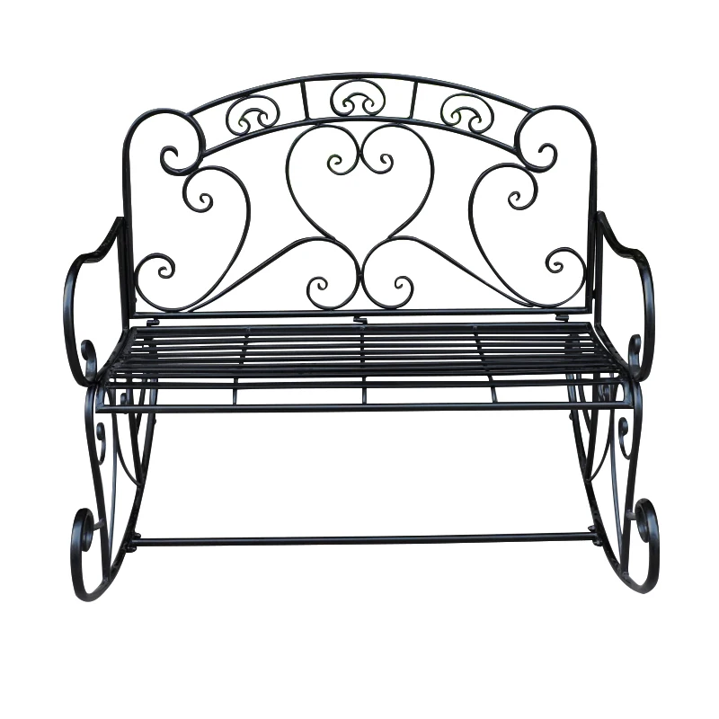 Wrought Iron Sling Chair Benches Outdoor Balcony Patio Swing Chair With