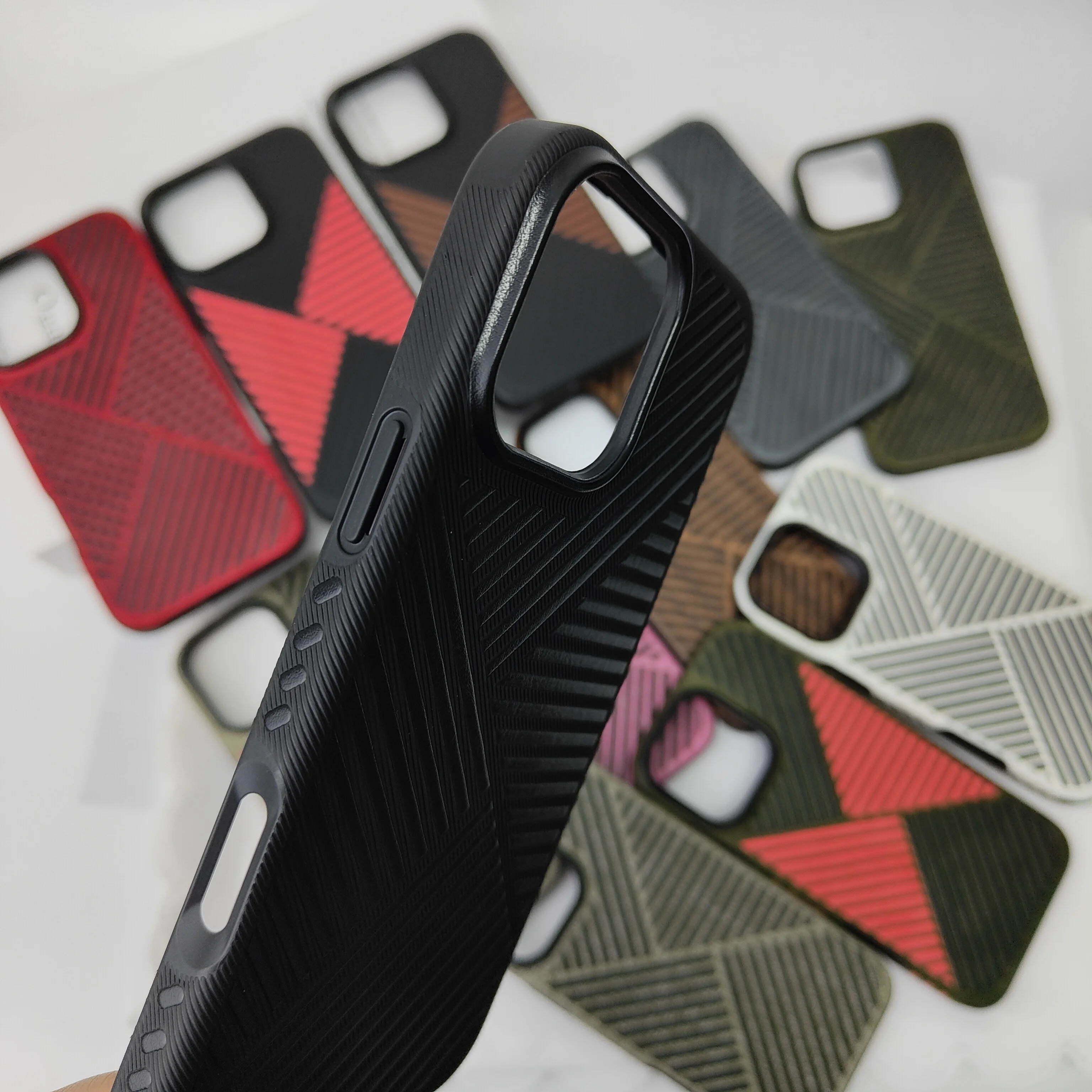 product luxury artificial leather shockproof phone cases for 16 15 14 13 12 11 plus pro max camera protection sjk571 for-3