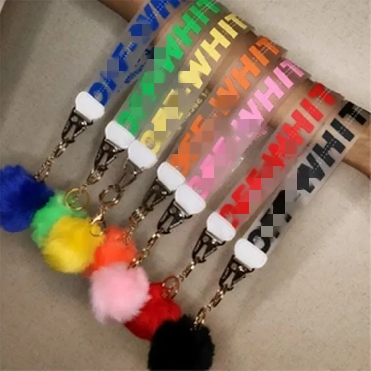 Low MOQ o ff white keychain lanyard