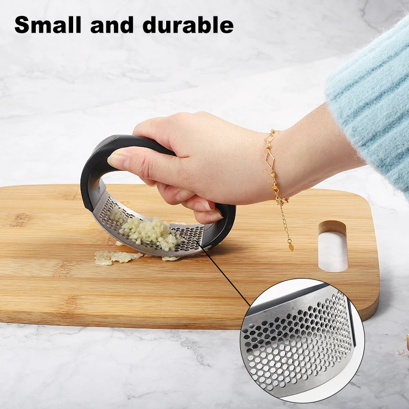 Stainless Steel Manual Premium Garlic Mincer Grinder Crusher Press With