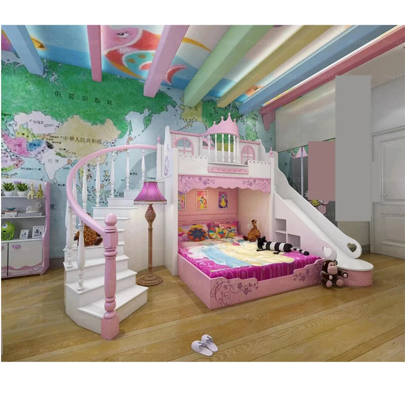 Children's Princess Castle Bed Princess Furniture Set Custom Bedroom