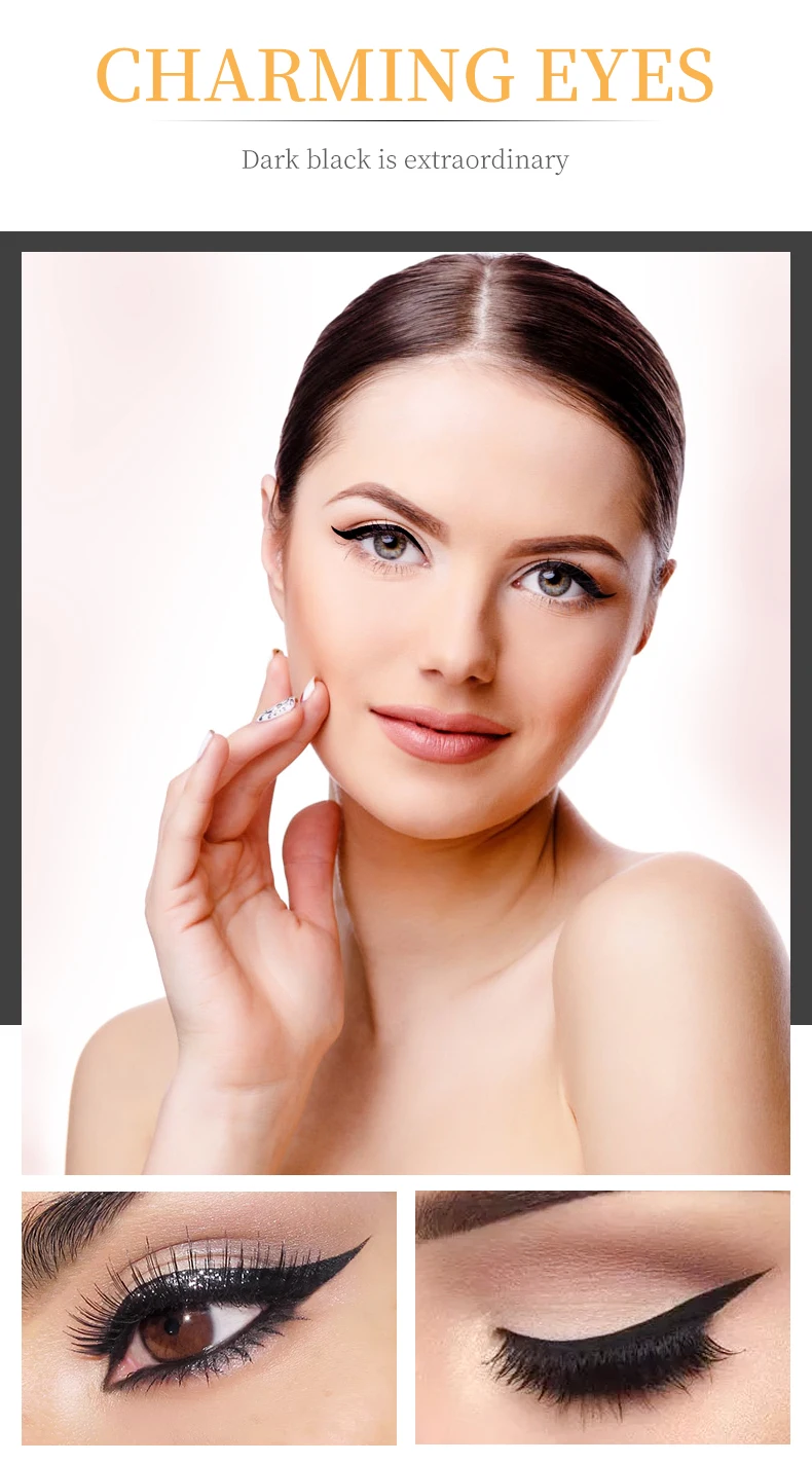 Qic Cool Black Eyeliner And Waterproof Longlasting Natural Eyebrow