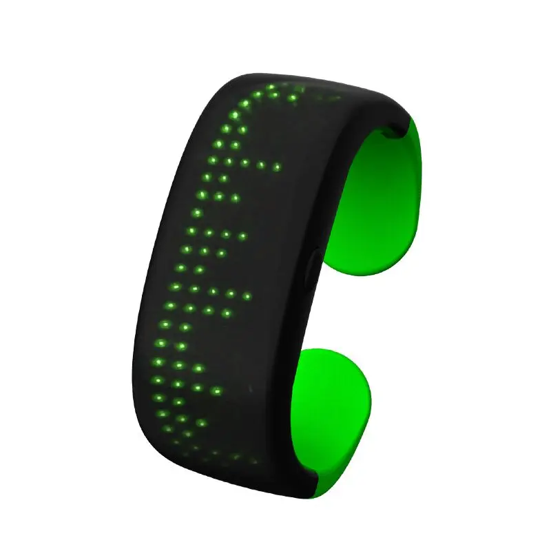 Luminous LED Display Wristband Armband Colorful Dynamic Sports Bracelet for Night Running Riding Christmas Party 140 LED Beads