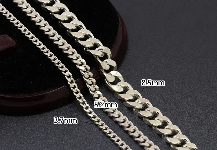 Silver Chain For Men,Cuban Link Chain 