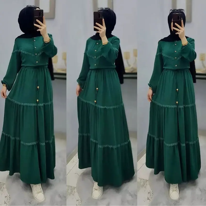 Custom New Designs Robes Moroccan Ethnic Clothing Long Muslim Dress ...