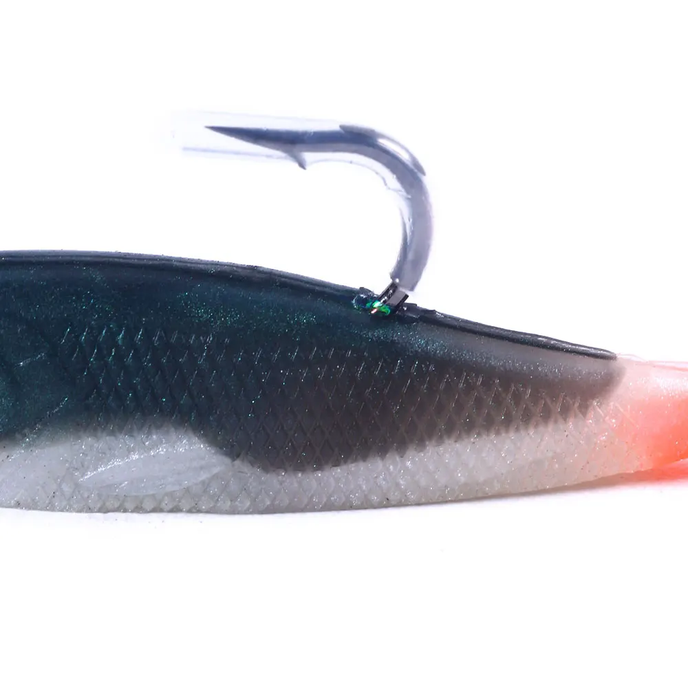 China fishing silicone lure black minnow