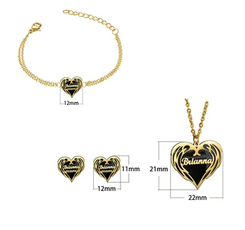 Wholesale custom necklace earring sets gold/silver children Mother's Day Jewelry Set