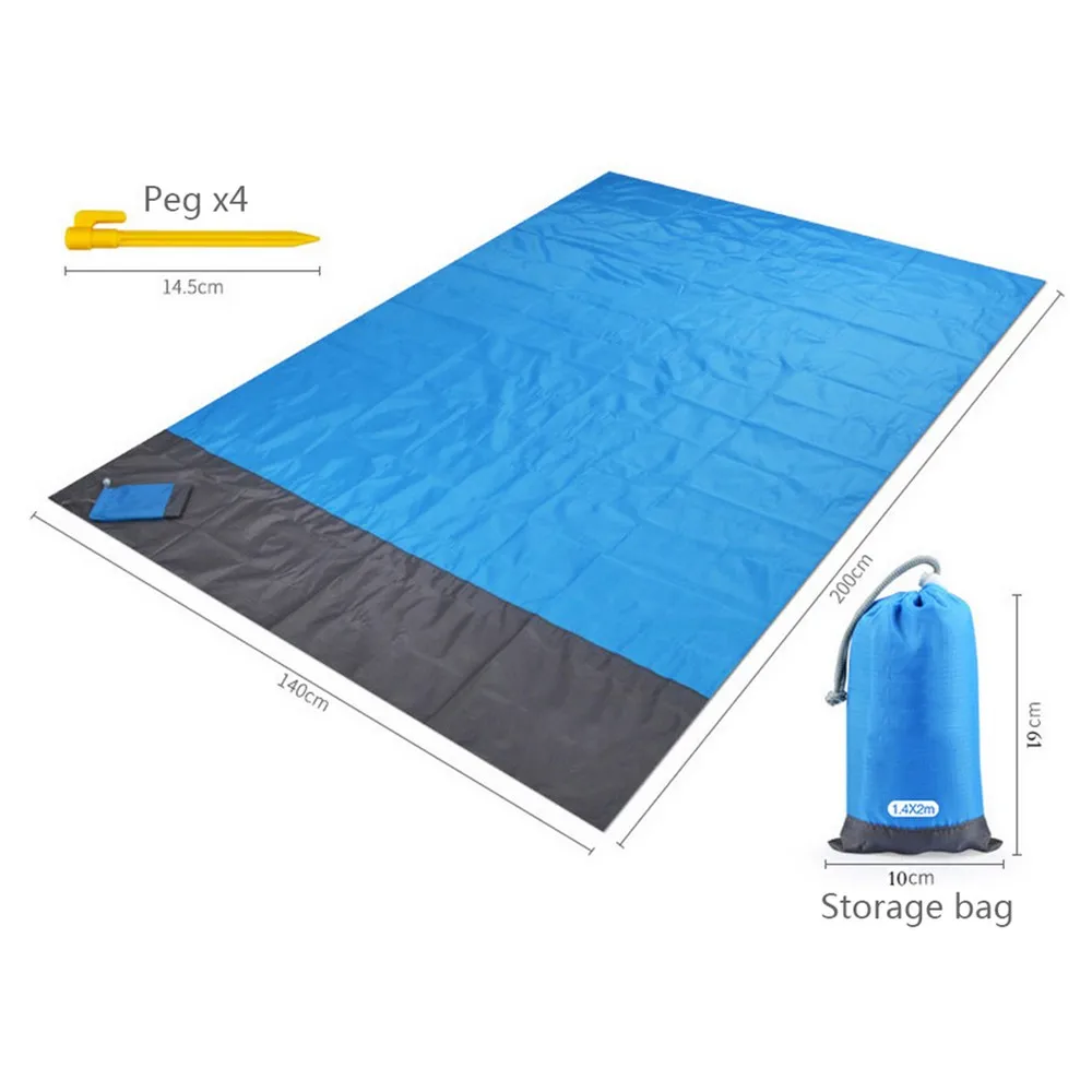 Camping Mat Waterproof Beach Blanket Portable Outdoor Picnic Ground Mat Picnic Blanket 1.4 * 2m