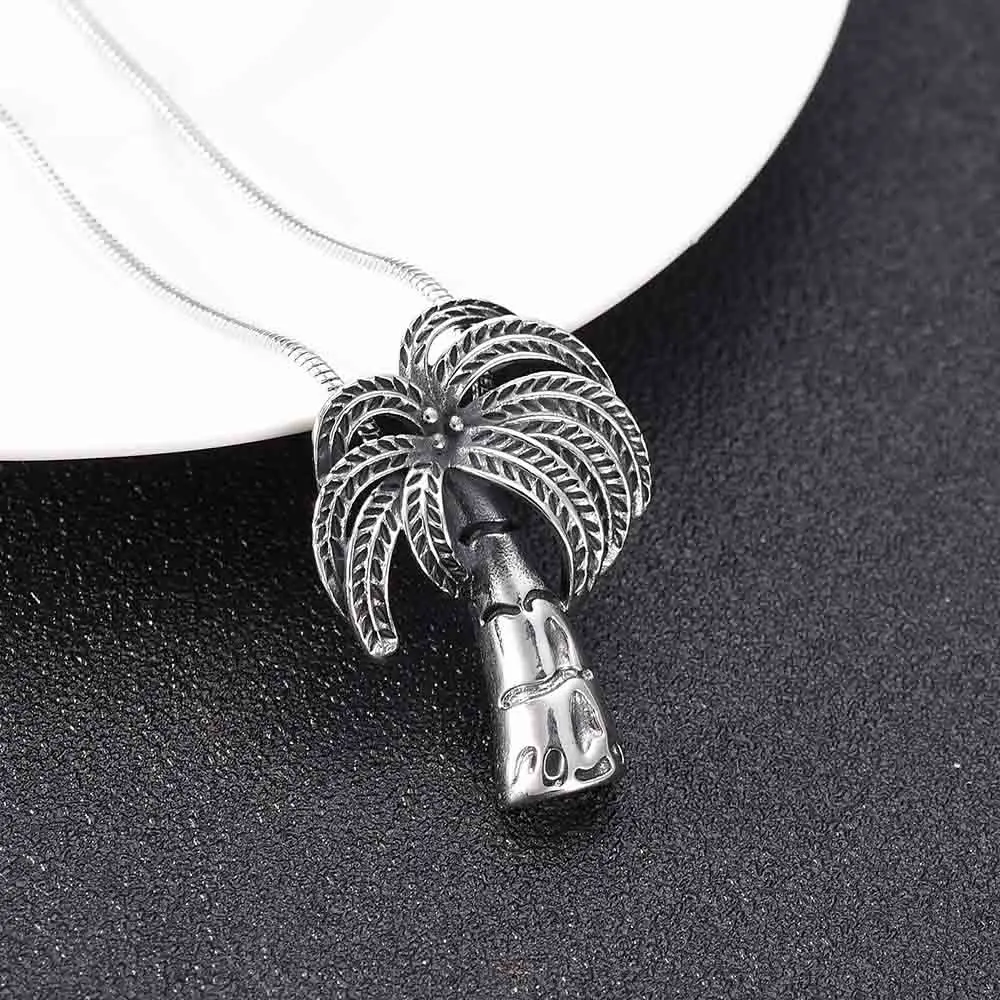 Cremation Jewelry Coconut Tree Cremation Urn Necklace Mini cremation urn to commemorate the deceased relatives/pets