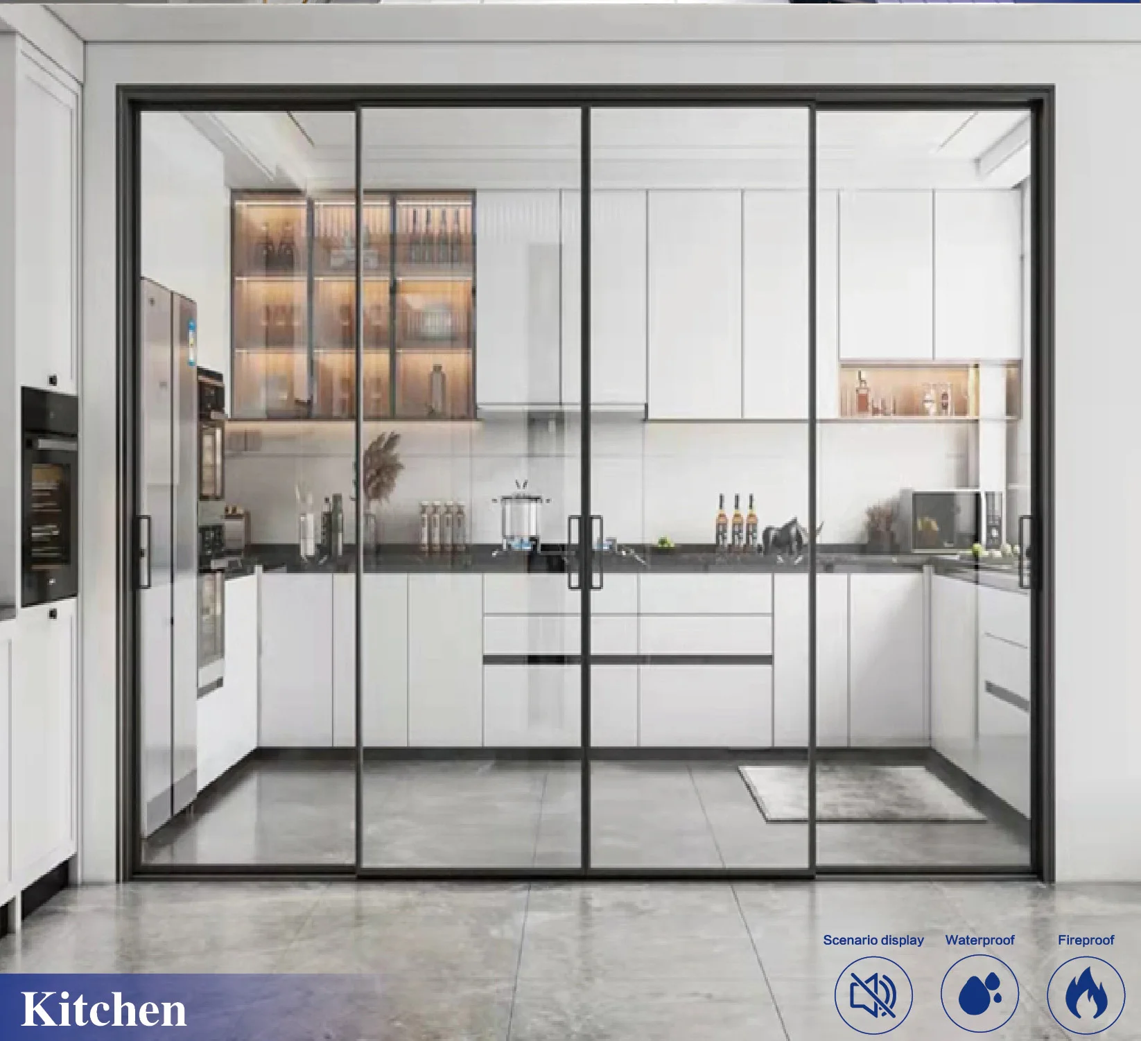 Soundproof Hanging Sliding Partision Sliding Doors Soundproof Internal
