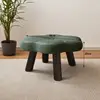 Cat-scratch leather flower mushroom stool - green - 20cm high