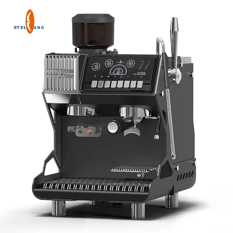 Espresso Machine Commercial Italian Cafe Espresso Coffee Maker With Grinder