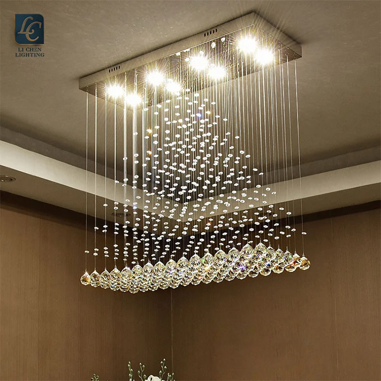 P0030 Factory Hot Sale Residential Decoration Shop Dining Room Crystal Modern Led Pendant Lamp   