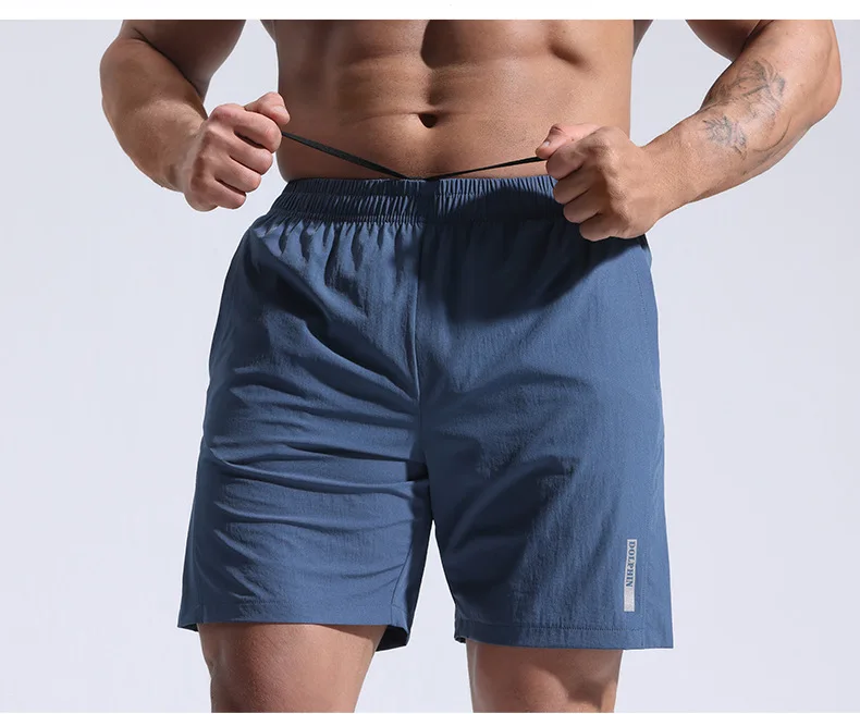 Men's Casual Shorts Solid Color Custom Printed Sports five Fiess Beach Pants Breathable Mesh Basketball Shorts73_voghion.com