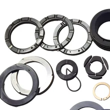 custom-made compressor parts bronze glass carbon MoS2 filled various PTFE PEEK seal ring with meander spring