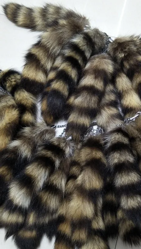 China Wholesale 38cm 40cm 45cm Big Size Silver Fox Tail Natural Color ...