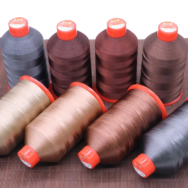 Waterproof High Tenacity Sustainable Polyester Bonded Sewing Thread V46 V69 Tex70 V92 Tex90 V138 Tex135 Upholstery Thread